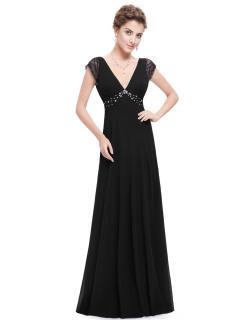 Ever Pretty šaty dlouhé elegantní černé 8068 Velikost: 36 / 06 / 08