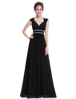 Ever Pretty šaty dlouhé elegantní černé 8697 Velikost: 36 / 04 / 08