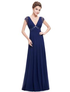 Ever Pretty šaty dlouhé elegantní modré 8068 Velikost: 34 / 04 / 06