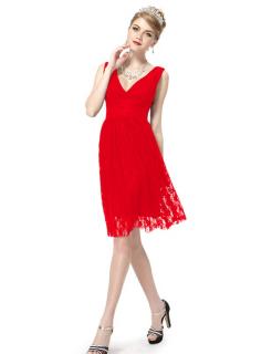 Ever Pretty šaty do tanečních, plesové červené 3409 Velikost: 34 / 04 / 06