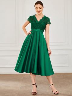 Ever Pretty šaty s kapsami zelené 40400 Velikost: 36 / 04 / 08