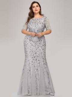 Ever Pretty stříbrné šaty mořská panna 7707 Velikost: 56 / 24 / 28