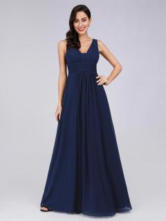 Plesové šaty elegantní tmavě modré Ever Pretty 8110 Velikost: 36 / 04 / 08