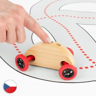 Autíčko Finger Car přírodní se závodní dráhou