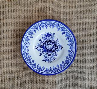 Modro bílý talíř 15 cm