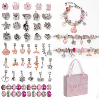 Dárková kreativní sada náramků s korálky PINK TOPBEADS pro holky