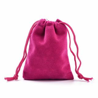 Dárkový balící růžový sametový sáček pytlík 9x7 Magenta pink velvet