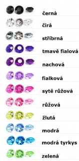 Dekorativní krystalky - různé barvy, 1000 ks