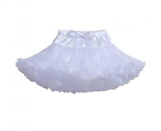 Dětská sukně TUTU PETTI Extra objem pro 7-13 let bílá