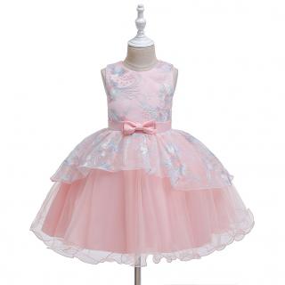 Dětské šaty Bella růžovobílé slavnostní princeznovské dívčí