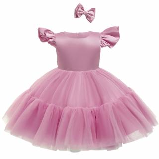 Dětské šaty Betty růžová pudrová družička slavnostní