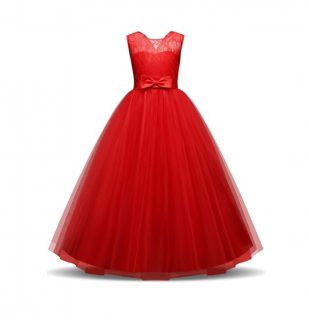 Dlouhé slavnostní šaty pro dívky červené