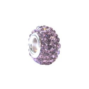 Korálek s krystalky světle fialkový - TOPBEADS