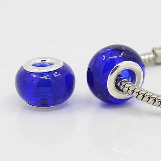 Korálek skleněný modrý DARK BLUE - TOPBEADS