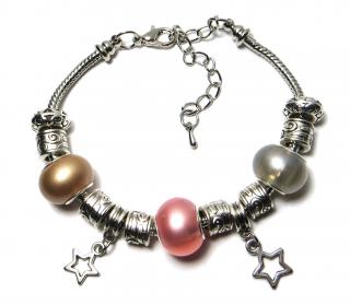 Náramek s korálky STARS - TOPBEADS 19-21 cm (+ ZDARMA dárková krabička)