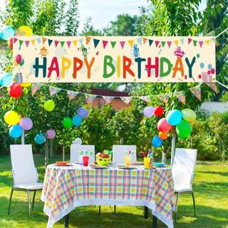 Narozeninová dekorace velký závěsný banner Happy Birthday