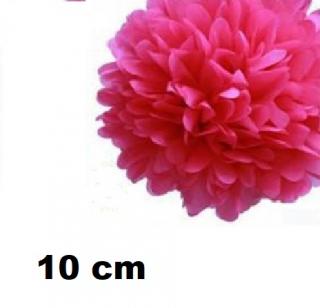 Papírové květinové koule Pom-poms 10 cm - sytě růžová