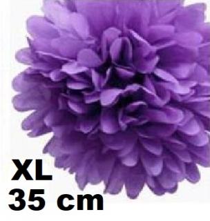 Papírové květinové koule Pom-poms 35cm - fialová lila (velké 35 CM)