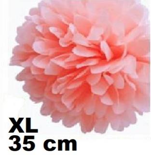 Papírové květinové koule Pom-poms 35cm - světle růžová (velké 35 CM)