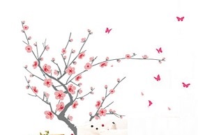Samolepka na zeď Kvetoucí třešeň (arch 60x90)