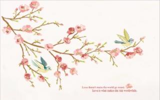 Samolepky na zdi Růžová kvetoucí větvička