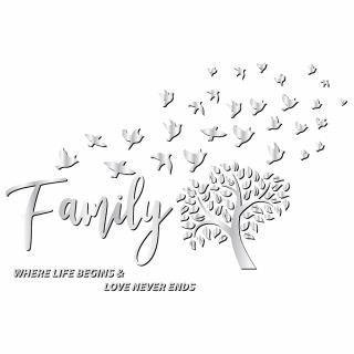 Samolepky na zdi Strom Family Rodina ZRCADLO