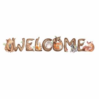 Samolepky na zdi Welcome Vítejte les a zvířátka
