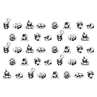 Samolepky na zeď dětské Panda medvídci