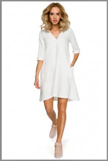 Šaty dámské či dívčí Elegance bílé ecru
