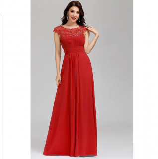 Šaty slavnostní dívčí teens a dámské EP červené dlouhé plesové svatební šaty 4 (EP09996RD04)