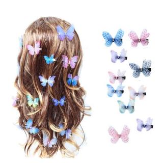 Sponky motýlci do vlasů - 10 kusů sada mix barev