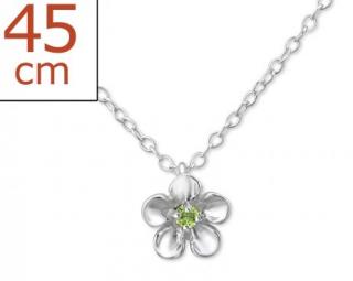 Stříbrný dámský náhrdelník - GESI Barva kamenů: Zelená