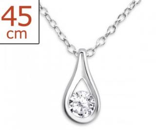 Stříbrný dámský náhrdelník - KAPKA