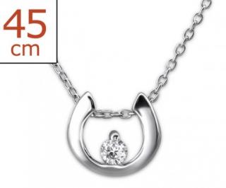 Stříbrný dámský náhrdelník - PODKOVA