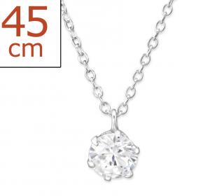 Stříbrný  dámský náhrdelník - ROUND