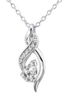 Stříbrný dámský náhrdelník - TEAR