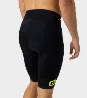 Letní cyklistické kalhoty ALÉ CORSA Black - Fluo yellow Velikost oblečení: XS