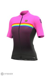 Letní cyklistický dres ALÉ  PR-S - Bridge / Rosa Fluo / Fluo Pink Velikost oblečení: XL
