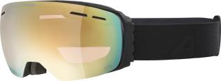 Lyžařské brýle ALPINA Granby QV - Black matt / Mirror gold