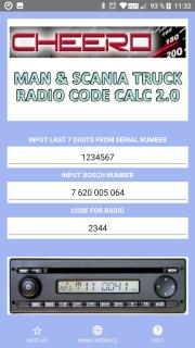 MAN &amp; SCANIA TRUCK BLAUPUNKT BOSCH - RADIO CODE CALC (autorádio)