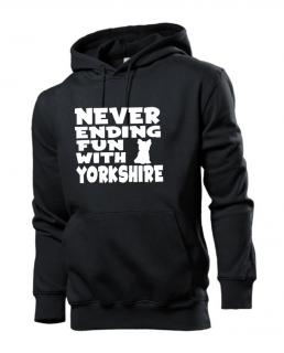 Mikina s potiskem Never ending fun with Yorkshire