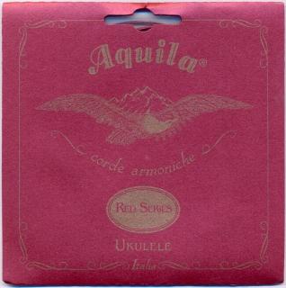 1. struna na 6. strunné ukulele Aquila Red 75U "A" (Jednotlivá 1. červená struna na 6. strunné tenor ukulele)