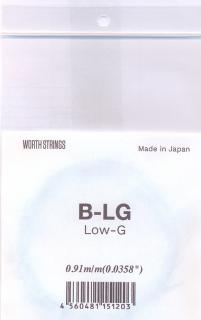 4. Struna na tenor ukulele Worth B-LG Hluboké G (Worth browns "Hnědé" Low G - jednotlivá strunaění)