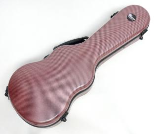 ABS kufr na koncertní ukulele OHANA UCA-24CR (Červený a stříbrný ochranní kufr na koncertní ukulele)