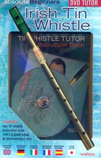 Absolute Beginners Irish Tin Whistle ("D" Whistle, DVD a učebnice)