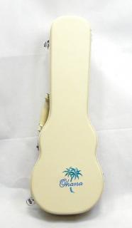 Bílý kufr na koncertní ukulele OHANA WEM-24 (Faux kůže kufr na koncertní ukulele)