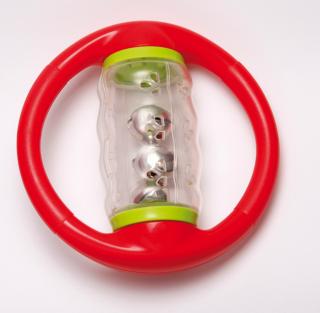 Červený baby zvoníček kroužek (Dětské chrastidlo - VOGGY 0982)