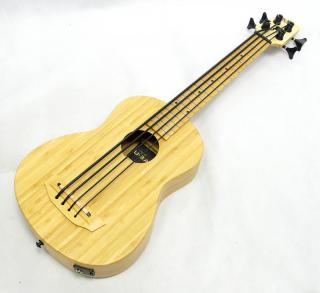 KALA KA-UB-BMB-FS U-BASS Bambusový masiv (Celomasivní bambusové bass ukulele s pouzdrem)