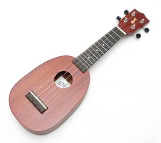 Kiwaya Mahagon sopráninové ukulele U Trip-02 Pineapple (Student serie mahagonové ukulele s pouzdrem)