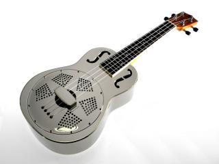 Koncertní akustické resonator ukulele KOKI´O U-BRASS-CR-C (Mohutný mosazový resonator v chromu)